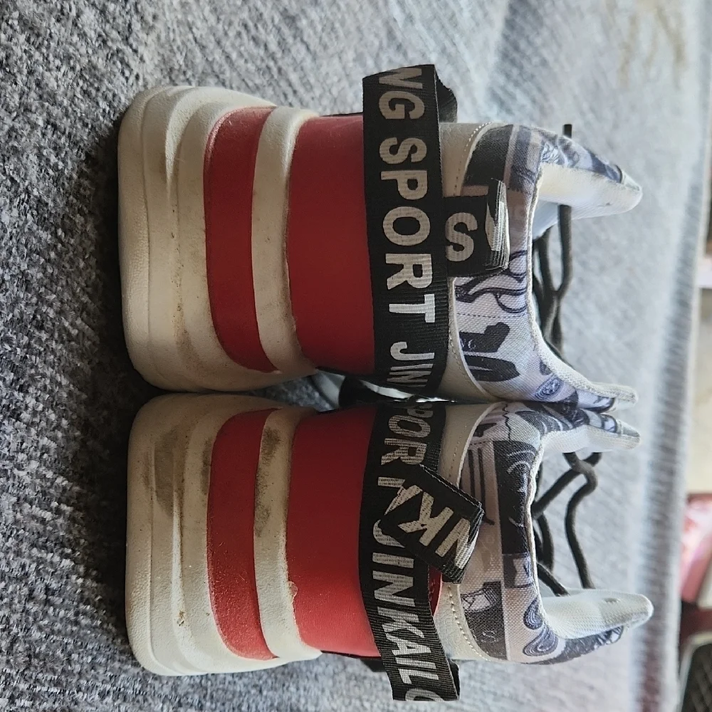 SHEIN Women's Athletic High-Tops - Black, White, Red Accents - Picture 4 of 6